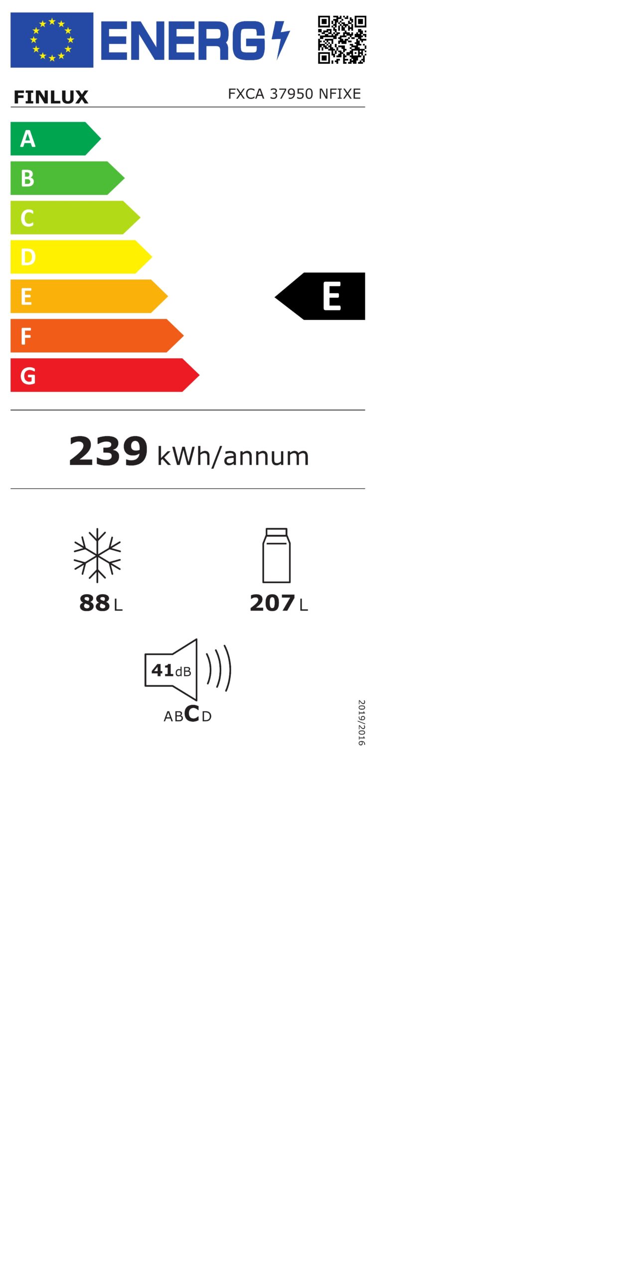 Хладилник с фризер Finlux FXCA 37950 NFIXЕ