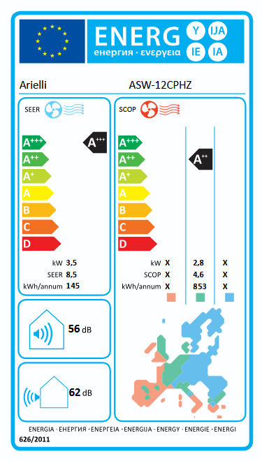 Климатик хипер инверторен ARIELLI ASW-12CPHZ (WI-FI) - Image 2